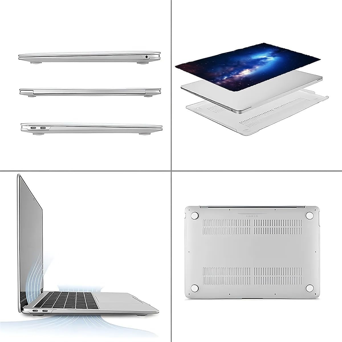 Compatible with MacBook Air 13.3 13.6 Inch Case 2022 2021 2020 2019 Plastic Hard Shell Case Cover,13.3 Pro(A1706/A1708/A1989/A2159/A2289/A2338), Milky Way Galaxy