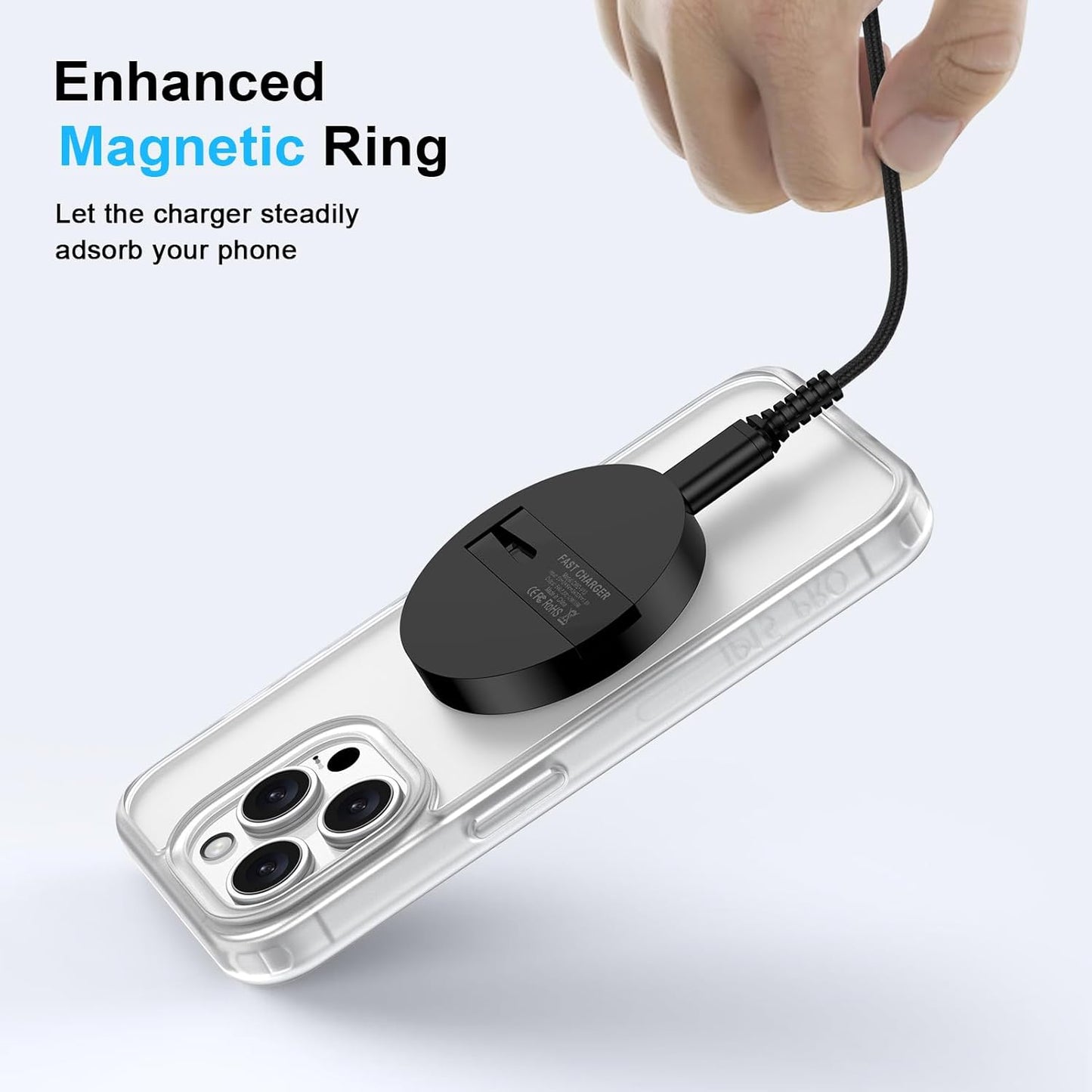 Magsafe Charger Samsung Wireless Charger Fast Charging Pad Magnetic Charger for Android Samsung S25 Ultra S25 Plus S25 S24 S23 S22 S21 S20 S10,Magnetic Charger Stand for iPhone 16 15 14 Pro Max Plus