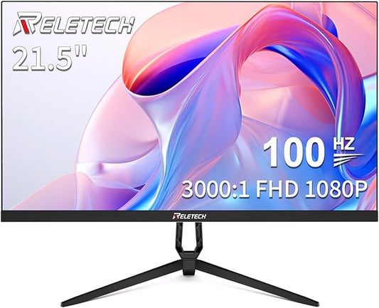 21.5-inch Full HD (1920 x 1080) Gaming Office Monitor,100Hz, 100% sRGB,VA Panels Computer Monitor, VESA 75 * 75mm Compatible, 3000:1 Contrast Ratio, HDMI & VGA Ports (R21 Luma)