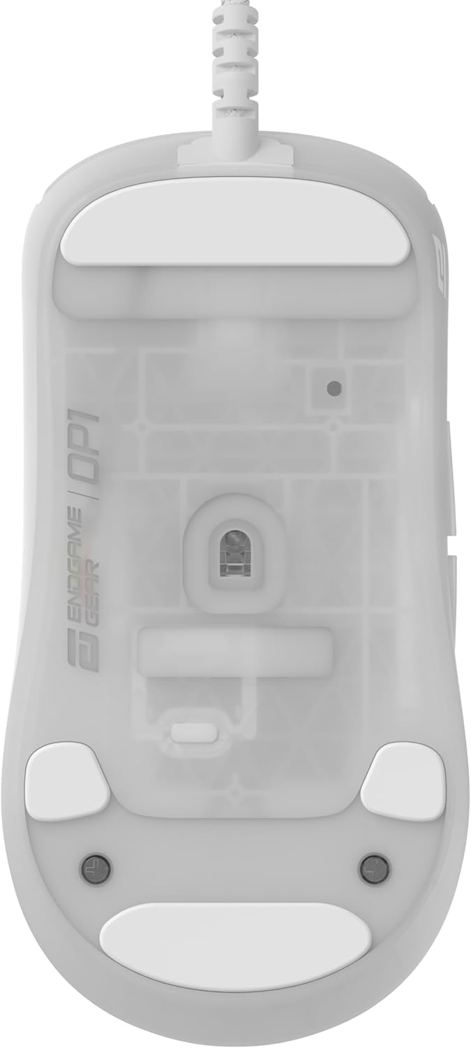 ENDGAME GEAR OP1 RGB Gaming Mouse - Precision Sensor, Kailh GX Switches, White Frost, RGB Lighting, White Frost