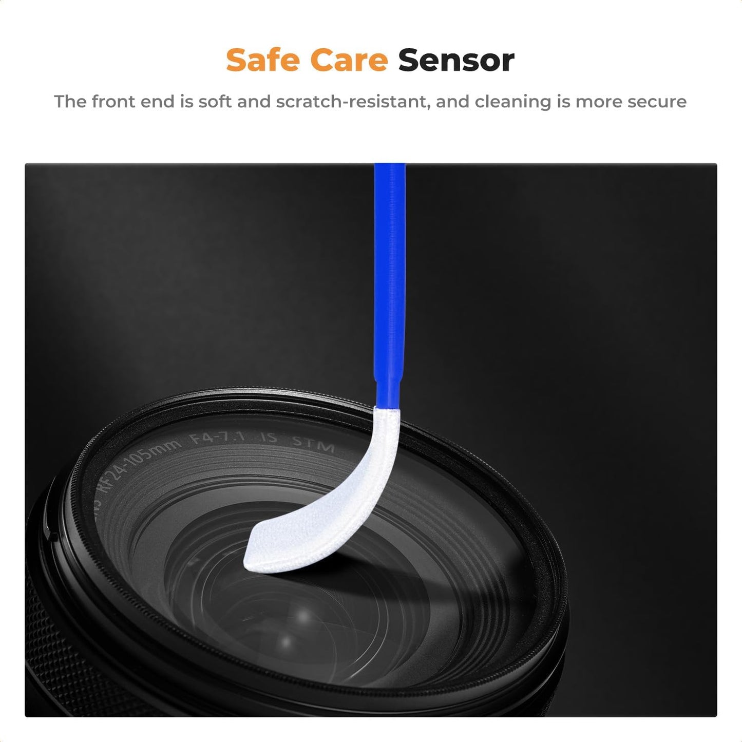 K&F Concept 10 Pack APS-C-Frame Sensors Cleaning Swabs, DSLR SLR Digital Camera Dry CCD CMOS Clean Swabs Compatible with Nikon Sony Canon DSLR Camera Sensor