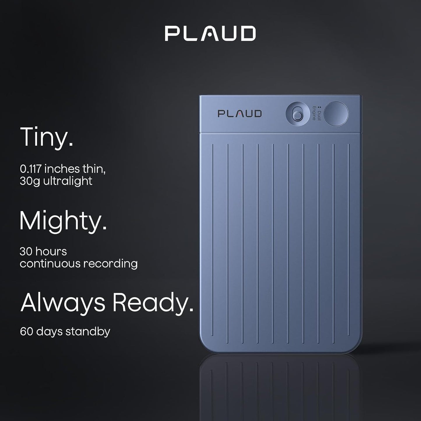 Plaud Note AI Voice Recorder, AI Note Taking Device, Transcribe & Summarize, Support 112 Languages, 64GB Navy Blue Digital Audio Recorder for Lectures, Meetings, Calls, with Magnetic Dark Blue Case