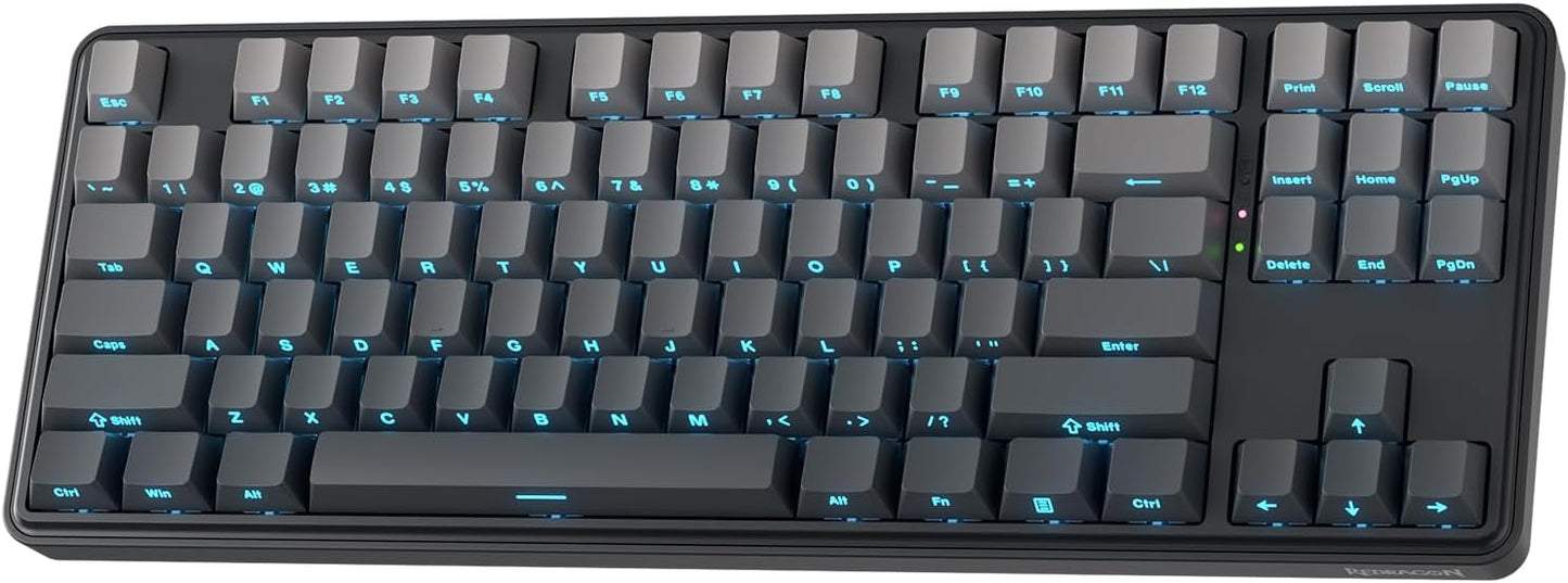 Redragon K707 HE Rapid Trigger Gaming Keyboard, 87 Keys TKL Wired Mechanical Keyboard w/Hyper-Fast Actuation Hall Effect Magnetic Switch, Actuation Point Adjustable, Side Printed PBT Gradient Keycaps