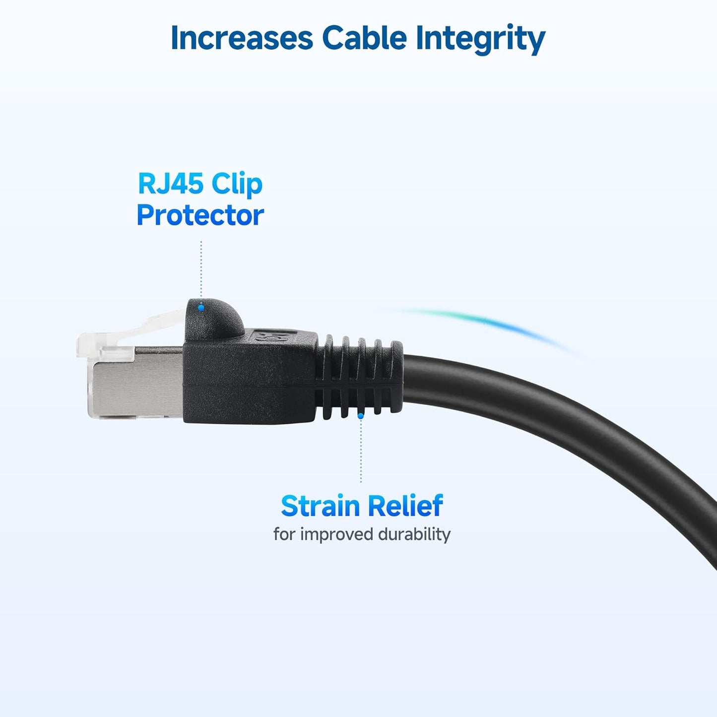 Cable Matters 100-Pack Cat6 / Cat5e RJ45 Strain Relief Boots, RJ45 Boot, Cat 6 Ethernet Boots, Multicolored, Fits 6.5mm (0.25in) Ethernet Cables