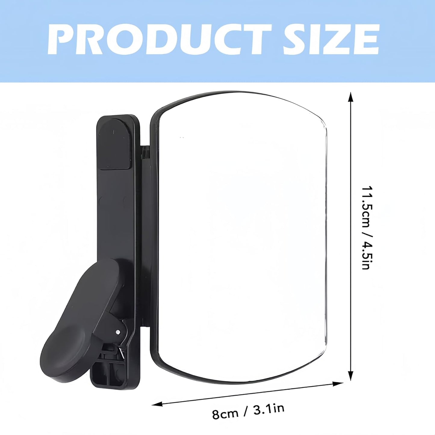 Mirror Effect Lens, Smartphone Camera Mirror Reflection Clip Kit Phone Camera Shooting Reflection Mirror Adjustable HD Glass Smartphone Photography Flip Mirror for All Phones (White)