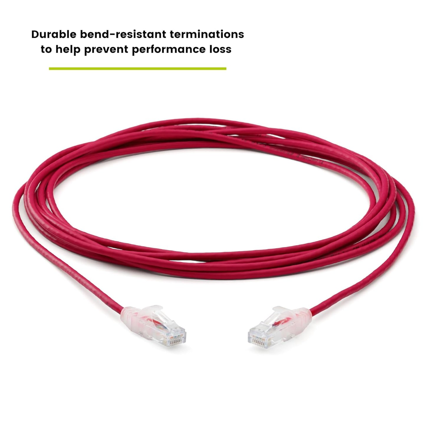 TRUECABLE Cat6 Component Rated Patch Cable, Unshielded (U/UTP), 14ft, Red, 28AWG Solid Copper, Snagless 10G High-Speed Ethernet Cable, PoE++ 4PPoE 100W, UL Listed, RoHS-3, 1 Pack
