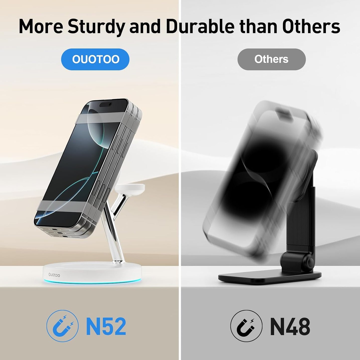 2025 3 in 1 Charging Station Compatible with Magsafe Charger Wireless Charger Stand for iPhone 16 15 14 13 12 Series Wireless Charging Station for AirPods Wireless Charging Stand for iWatch Series