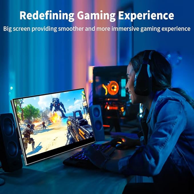 Portable Monitor 4K 120Hz,17.3 Inch Touchscreen Dispaly,100% P3，Support MPP Stylus,VESA & Smart Cover Anti-Glare Eye Care Gaming Monitor for Console,Laptop,Mac,PC