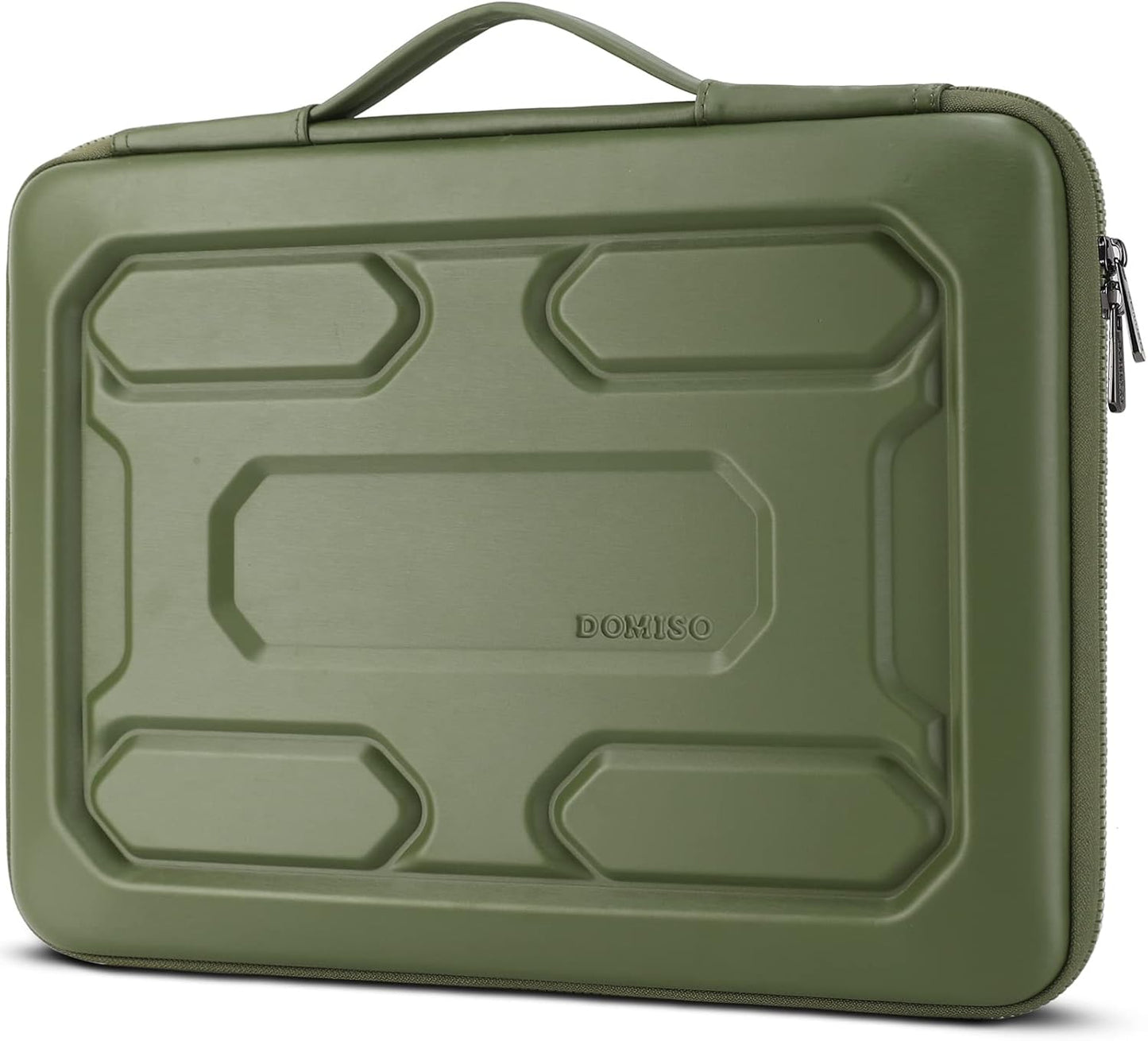 DOMISO 14 inch Laptop Sleeve with Handle Shockproof Computer Bag Waterproof EVA Protective Carrying Case for 14" ThinkPad E480/Yoga 920/13.5" Microsoft Surface Book/HP Pavilion 14 Stream 14, Green
