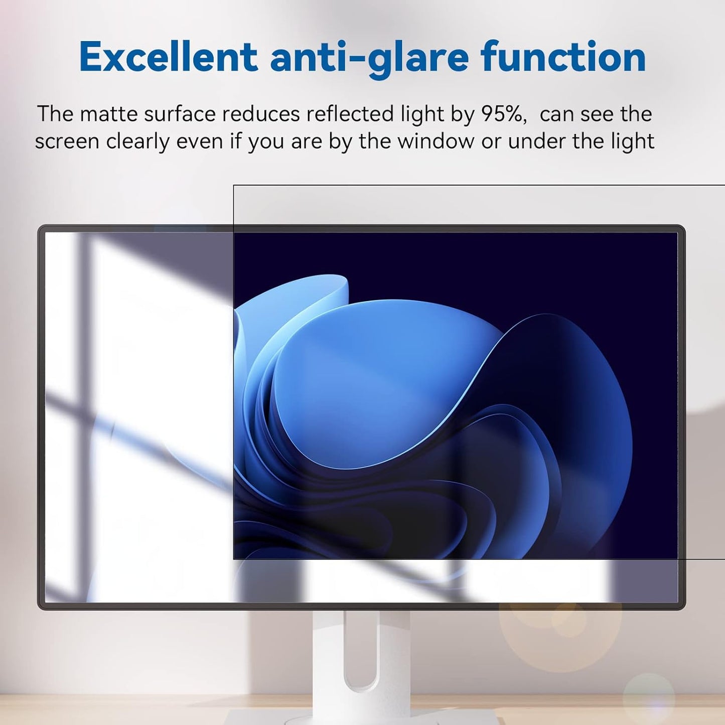 IPROKKO [2 Pack] 27 Inch Computer Privacy Screen Filter for 16:9 Widescreen Monitor, Removable 27inch Anti Blue Light Glare Privacy Shield, Anti Spy Security Protector for Hp Dell Asus Acer Samsung