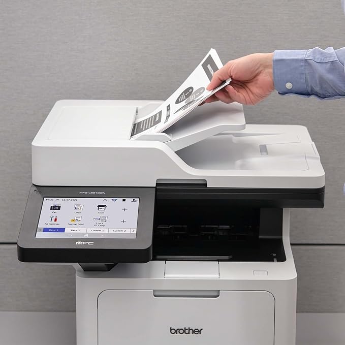Brother MFC-L6810DW Enterprise Monochrome Laser All-in-One Printer, Large Paper Capacity, Wireless Networking, Advanced Security Features, and Duplex Print, Scan, and Copy, Works with Alexa