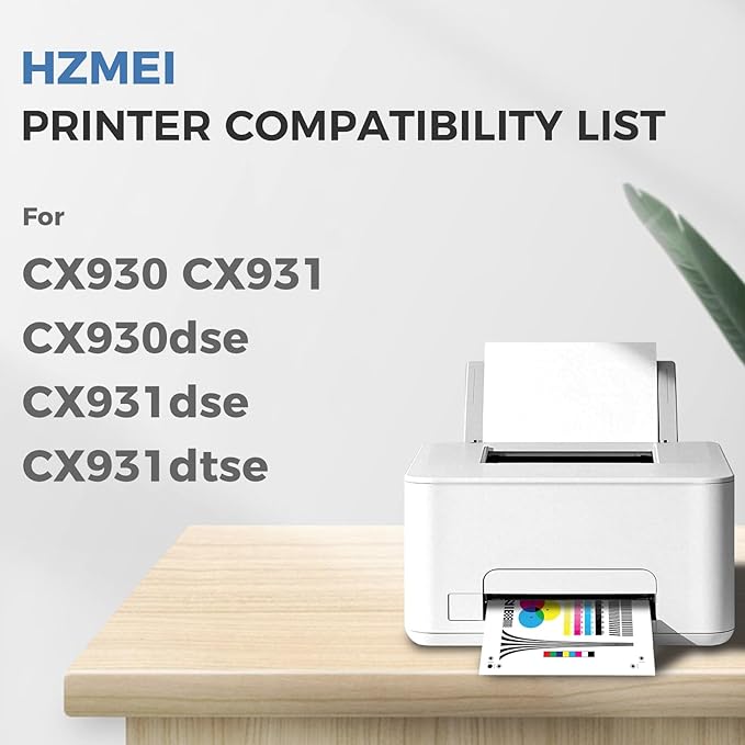 High Yield CX930 CX931 Toner Cartridge Replacement for Lexmark CX930 85D00K0 85D00C0 85D00M0 85D00Y0 Toner Cartridge Compatible with Lexmark CX930 CX931 CX930dse CX931dse CX931dtse Printer