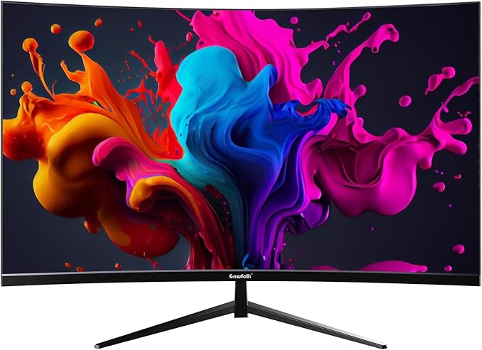 Gawfolk 32 Inch 4K UHD Curved Computer Monitor, Ultra-Clear (3840×2160p) Screen