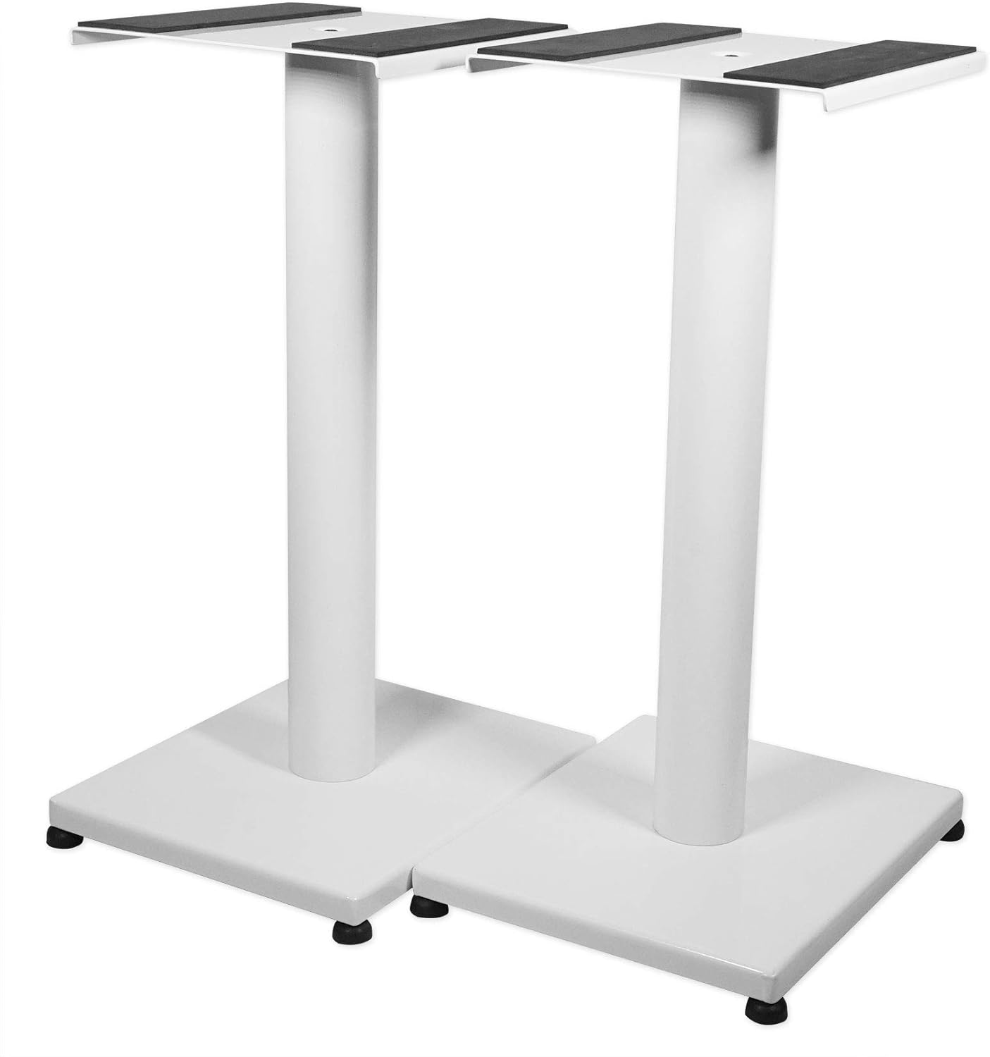 Rockville RS21W 21 inch Steel Bookshelf Speaker Stands, 60 lbs Capacity, Anti-Vibration Foam, Cable Management, for Home Audio and Studio Monitoring