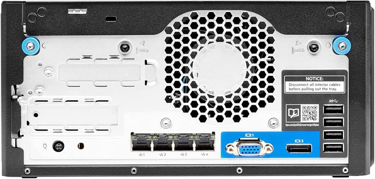 Hewlett Packard Enterprise HPE ProLiant MicroServer Gen10 Plus v2 Ultra Micro Tower Server for Small Business, Xeon E-2314 2.8GHz, 64GB Memory, 16TB HDD Storage, RAID, iLo, Server 2022 Essentials