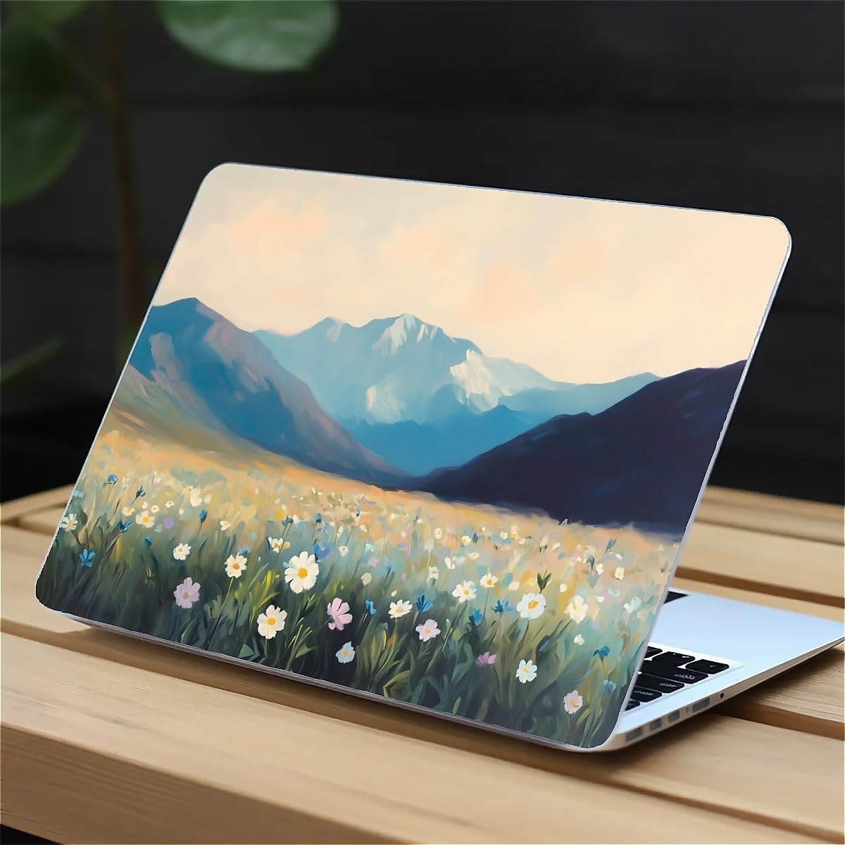 Compatible with MacBook Air 13.3 13.6 Inch Case 2022 2021 2020 2019 Plastic Hard Shell Case Cover,13.3 Air (A1932/A2179/A2337), Wildflowers and Mountains