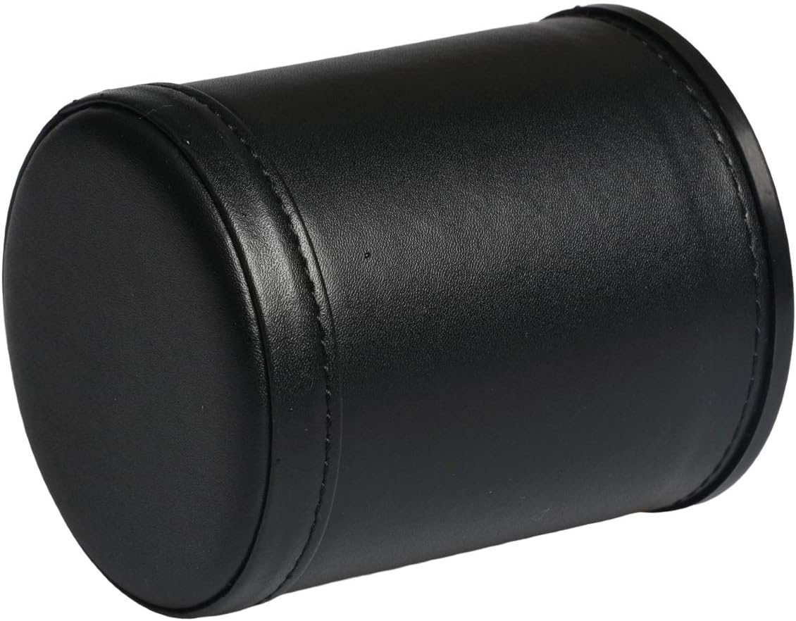 Leatherette Dice Cup Felt Lining Shaker Quiet for Playing Yahtzee/ Farkle/ Liars Dice/ Board Game