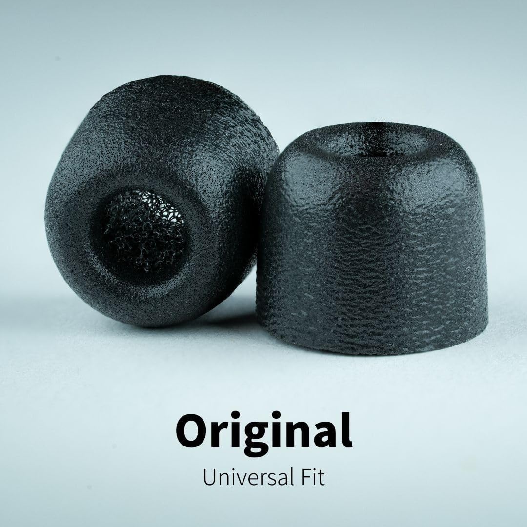Comply 100 Core Series | Memory Foam Replacement IEM Ear Tips for Etymotic, Westone, Klipsch & More | Superior Noise Isolation, Ultimate Comfort, Secure Fit | TechDefender, Black, (S/M/L) (3 Pairs)
