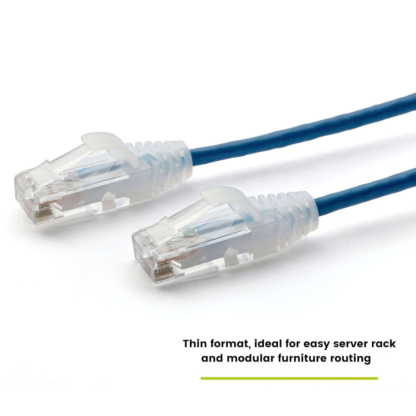 TRUECABLE Cat6 Component Rated Patch Cable, Unshielded (U/UTP), 1ft, Blue, 28AWG Solid Copper, Snagless 10G High-Speed Ethernet Cable, PoE++ 4PPoE 100W, UL Listed, RoHS-3, 1 Pack