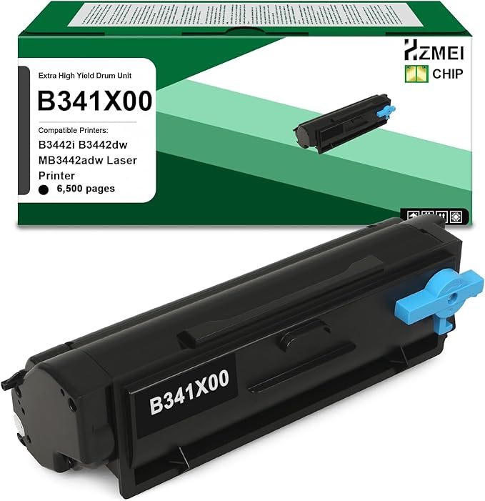 B341X00 Black Toner Cartridge with Chip High Yield B341X00 Toner Cartridge Compatible with Lexmark B3442i B3442dw MB3442adw Laser Printer,Black 6,500 Pages