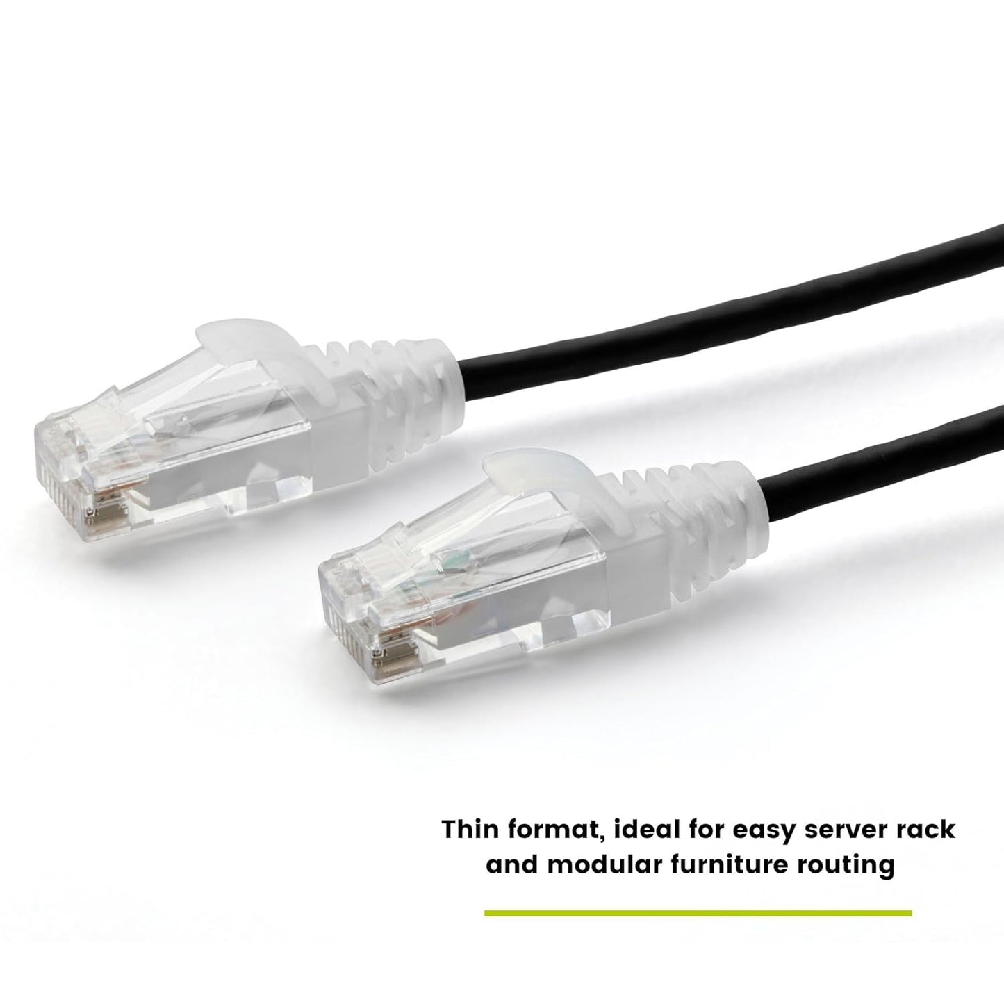 TRUECABLE Cat6 Component Rated Patch Cable, Unshielded (U/UTP), 6in, Black, 28AWG Solid Copper, Snagless 10G High-Speed Ethernet Cable, PoE++ 4PPoE 100W, UL Listed, RoHS-3, 1 Pack