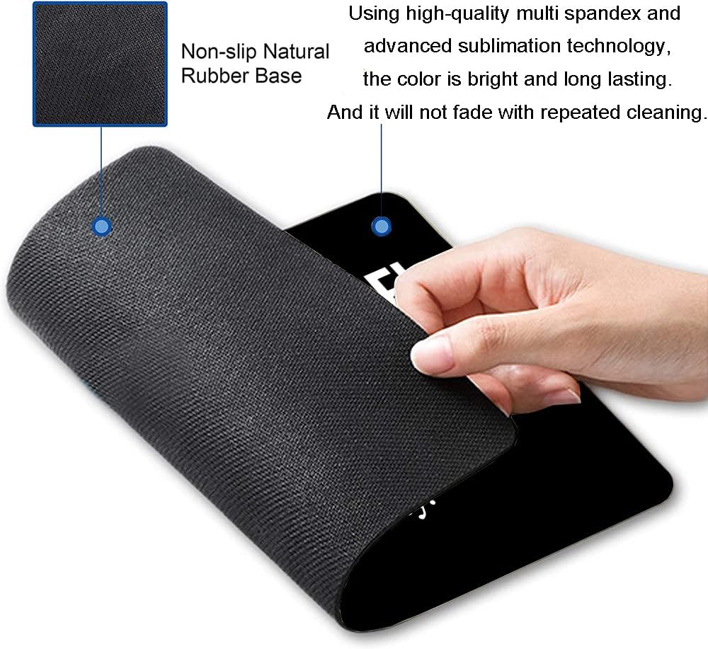 Hokafenle Mouse Pad, Motivational Mouse Pad Inspirational Quotes, Mouse Mat Square Waterproof Mouse Pads, Non-Slip Rubber Base MousePads for Office Laptop