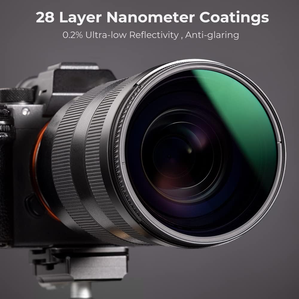 55mm Circular Polarizers Filter, K&F CONCEPT 55MM Circular Polarizer Filter HD 28 Layer Super Slim Multi-Coated CPL Lens Filter (Nano-X Series)