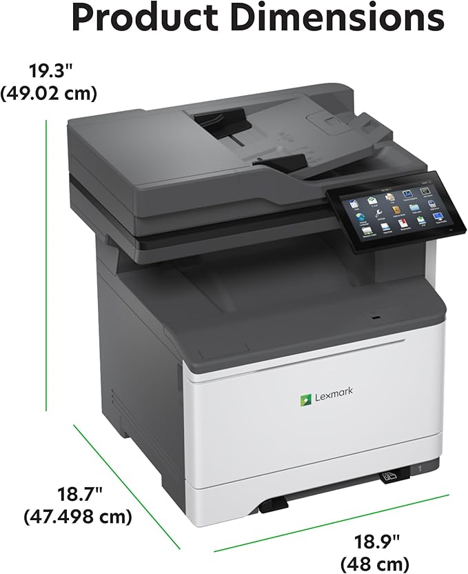 Lexmark CX635adwe MFP Color Laser Printer with Touch Screen, Laser Printer Technology, USB connectivity, and Color Output.(50M7080)