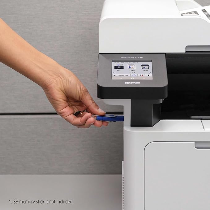 Brother MFC-L5710DW Business Monochrome Laser All-in-One Printer with Wireless Networking and Duplex Print, Scan, and Copy, Works with Alexa