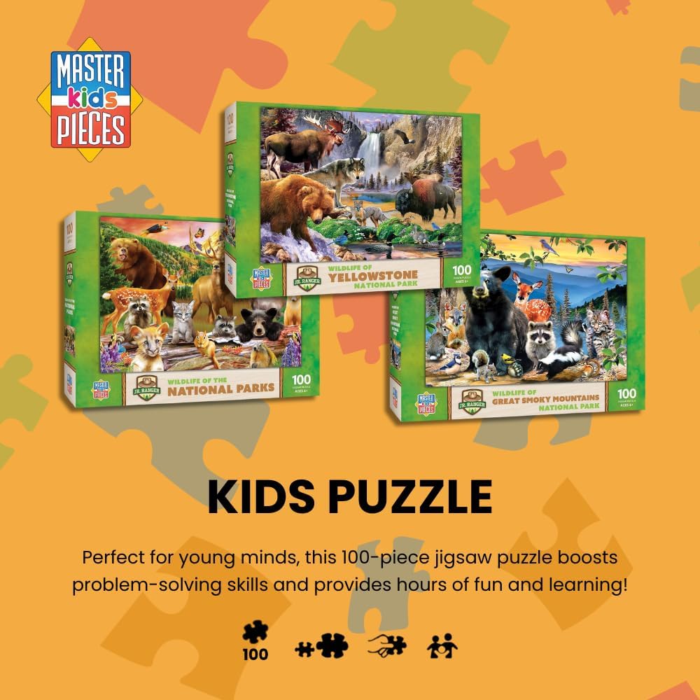 MasterPieces 100 Piece Jigsaw Puzzle for Kids - Mossy Oak The Young Pack - 14"x19"