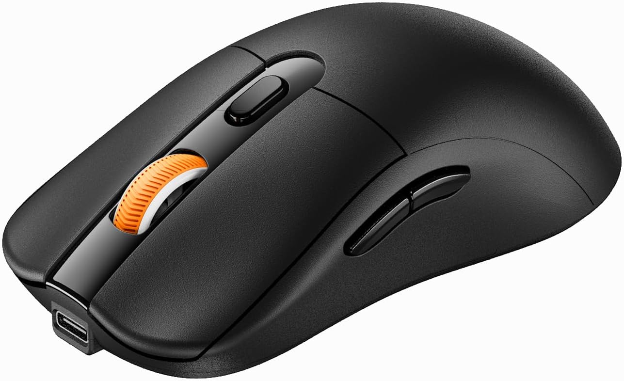 ProtoArc Bluetooth Wireless Mouse, USB C Mouse, EM15 Rechargeable Compact Portable Type C Wireless Mice for Laptop, Tablet, PC, Windows, Mac OS-Black