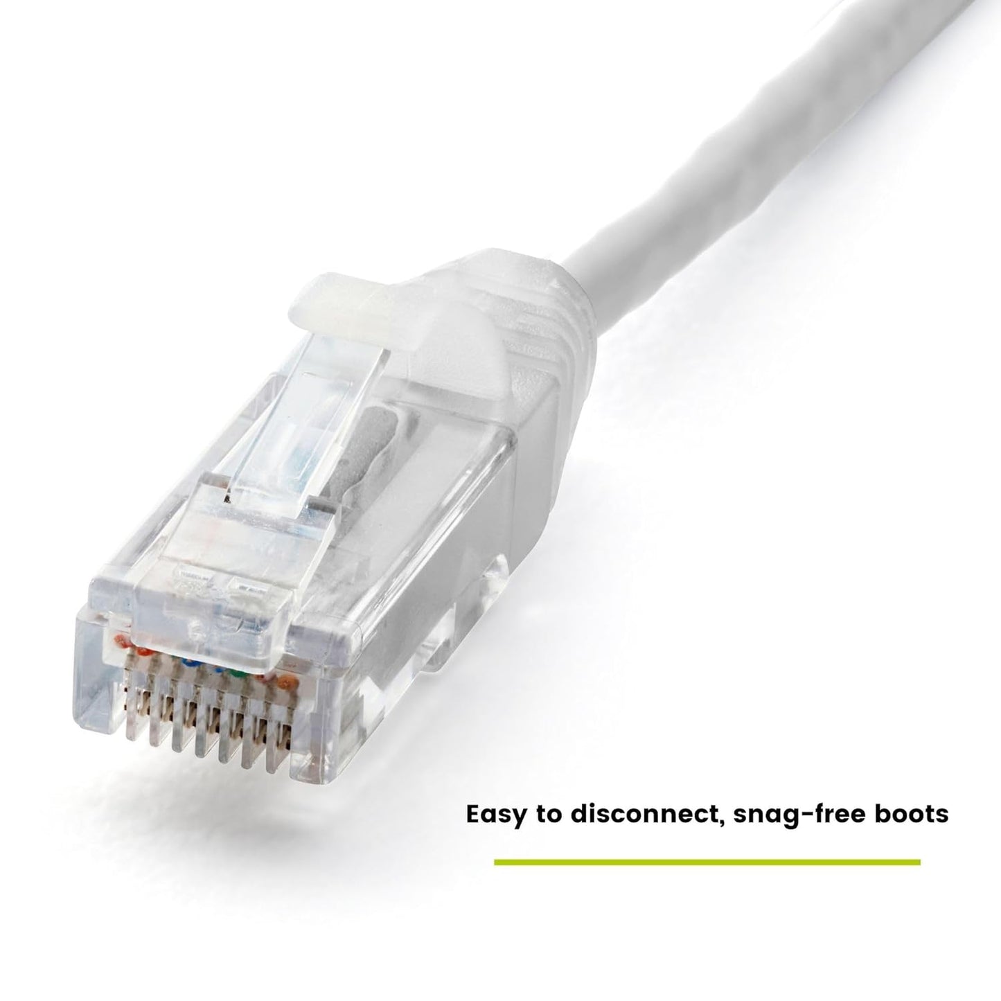 TRUECABLE Cat6 Component Rated Patch Cable, Unshielded (U/UTP), 14ft, White, 28AWG Solid Copper, Snagless 10G High-Speed Ethernet Cable, PoE++ 4PPoE 100W, UL Listed, RoHS-3, 5 Pack