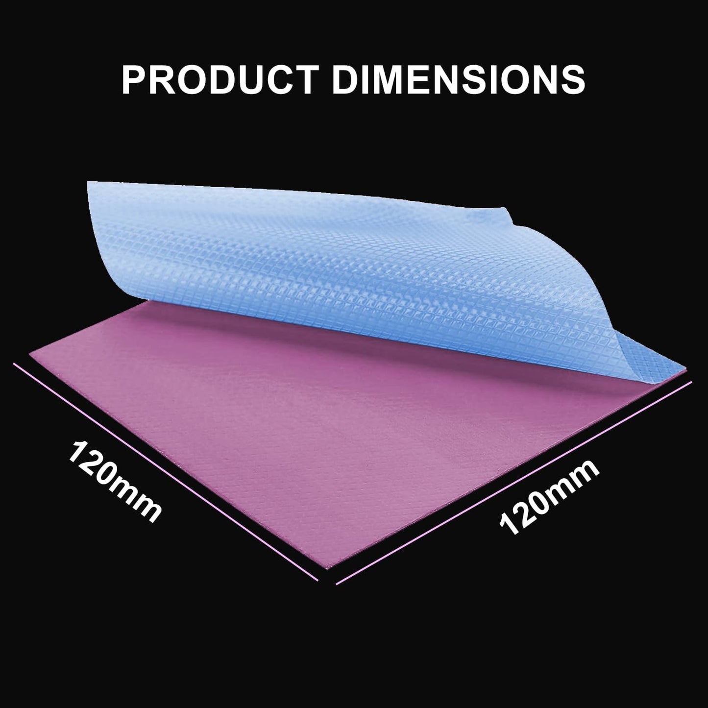 Maxtor Thermal Pad 16.8 W/mK,Thermal Pads for GPU/CPU/LED/Cooler,Excellent Heat Conduction，High Temperature Resistance (120 * 120 * 3.0mm（1pcs）)