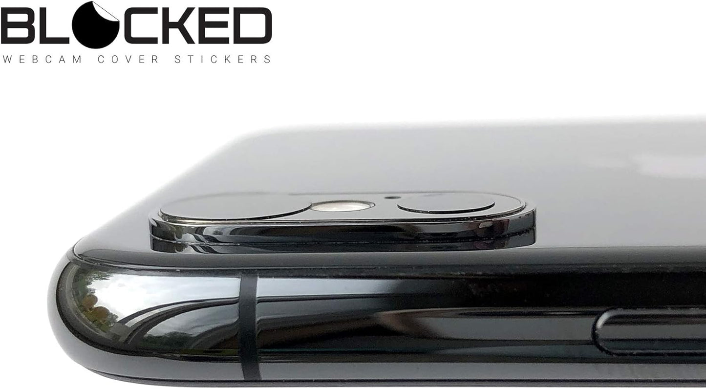Webcam/Camera Vinyl Covers | 57 Low-Tack Reusable Webcam Sticker | 3-Sizes | Black 57-Pack (Ultra Glossy)
