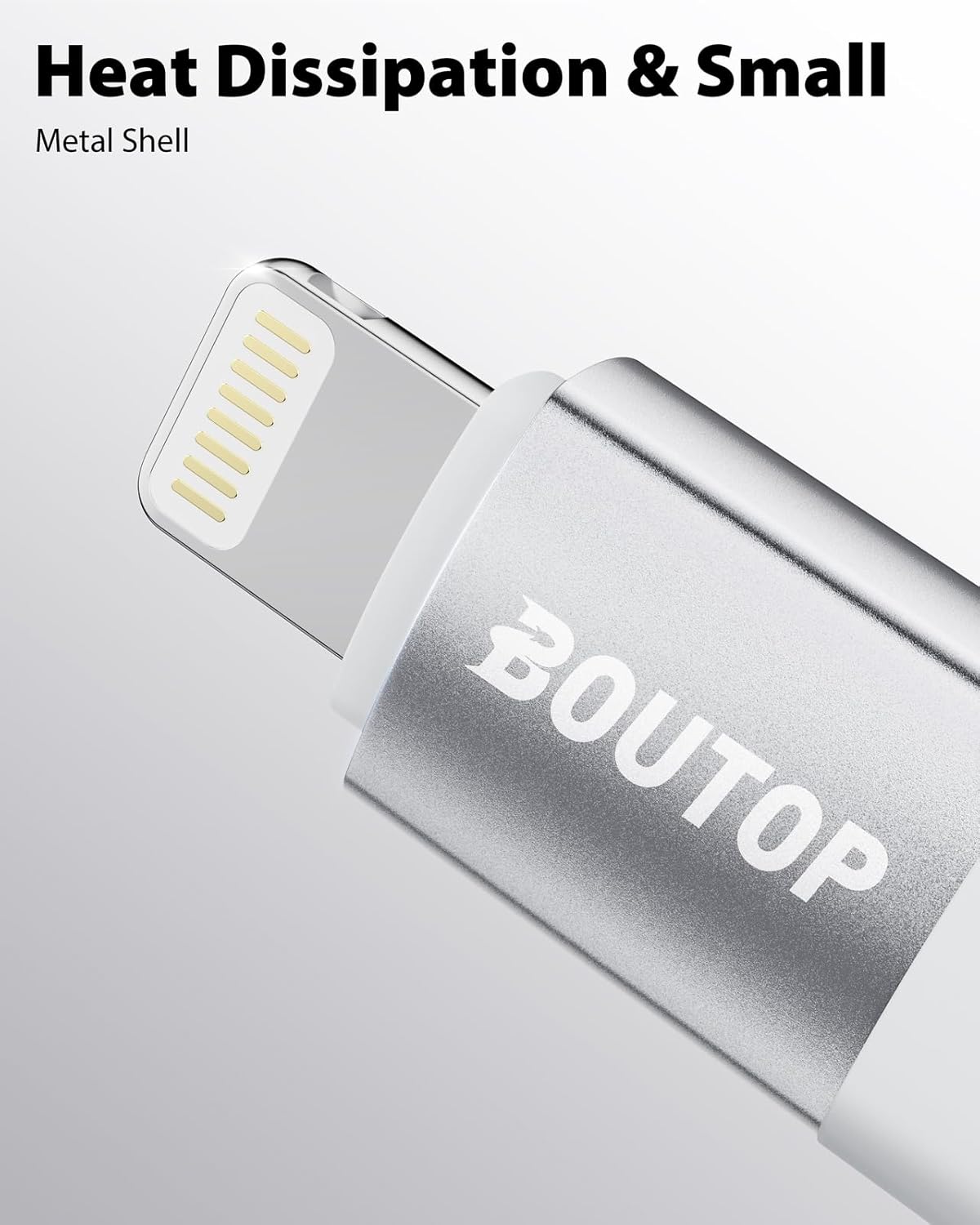 [MFi Certified] USB C to Lightning Adapter, Type C to Lightning Adapter Support 36W PD Fast Charging Compatible with iPhone iPad Silver