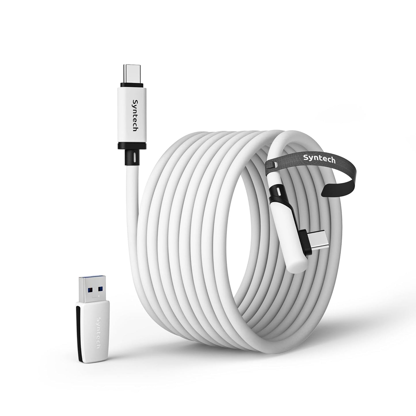 Syntech Link Cable 20FT Compatible with Oculus/Meta Quest 3/Quest 3S/Quest2/Pro/Pico 4 Accessories and PC/SteamVR, Upgraded Type C with USB 3.0 Adapter, High Speed Data Transfer Cord for VR Headset