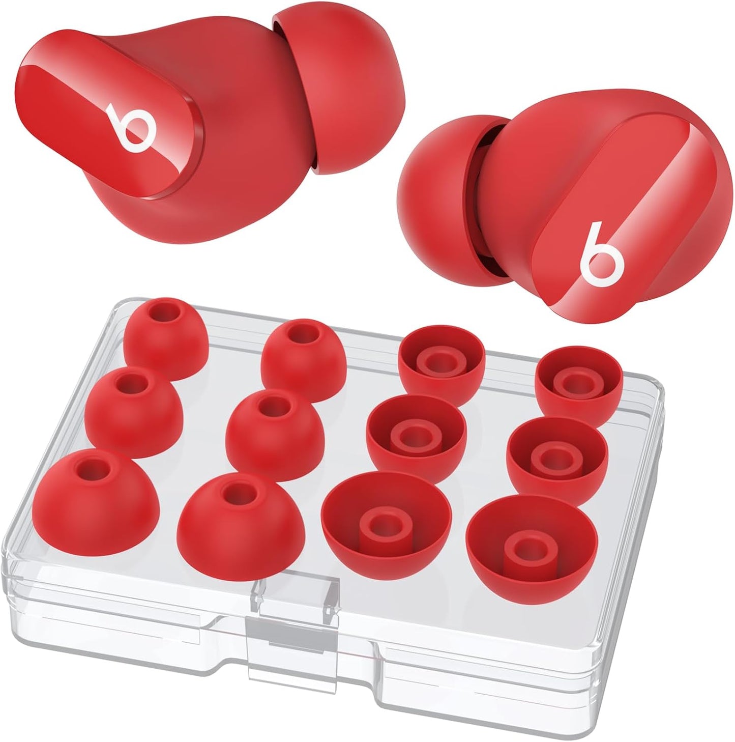 AhaStyle Ear Tips for Beats Studio Buds/Powerbeats Pro 2/Solo Buds/Fit Pro/Studio Buds+【Fit in The Charging Case】6 Pairs S/M/L Silicone Ear Covers Replacement Tips for Beats Wireless Bluetooth Earbuds