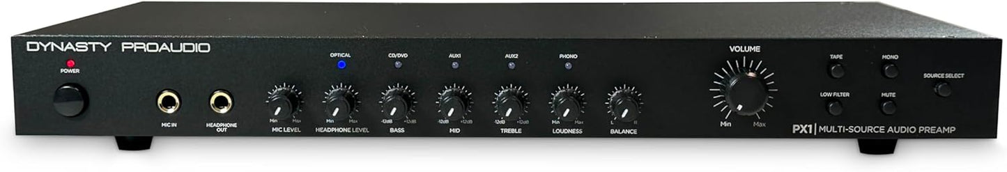 PX1 High Definition Multi-Source Hi-Fi Home Audio Stereo Preamplifier