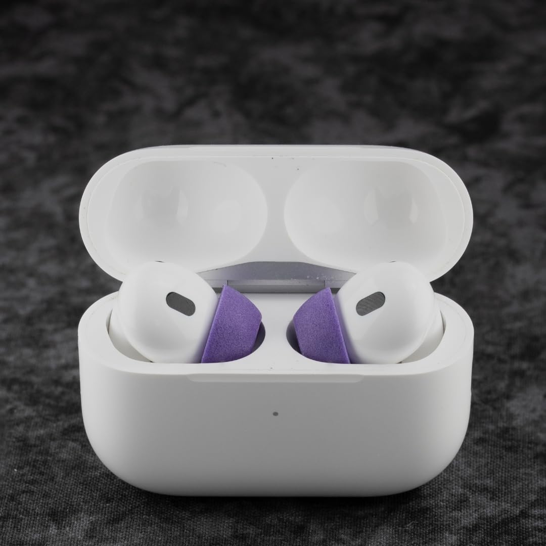 Comply TrueGrip MAX | Premium Memory Foam Replacement Earbud Tips for Apple AirPods Pro 1 & 2 | Long Lasting Comfort, MAX Durability, Secure Fit, Superior Noise Isolation| Purple (S/M/L) (3 Pairs)