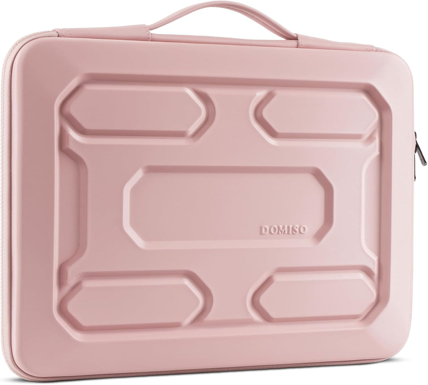 DOMISO 15.6 inch Laptop Sleeve with Handle Shockproof Waterproof EVA Protective Case for 15.6" Yoga 720 IdeaPad 310 320 ThinkPad T570/Legion 5 Gen 6/HP Envy 15/15.6" Notebooks, Pink