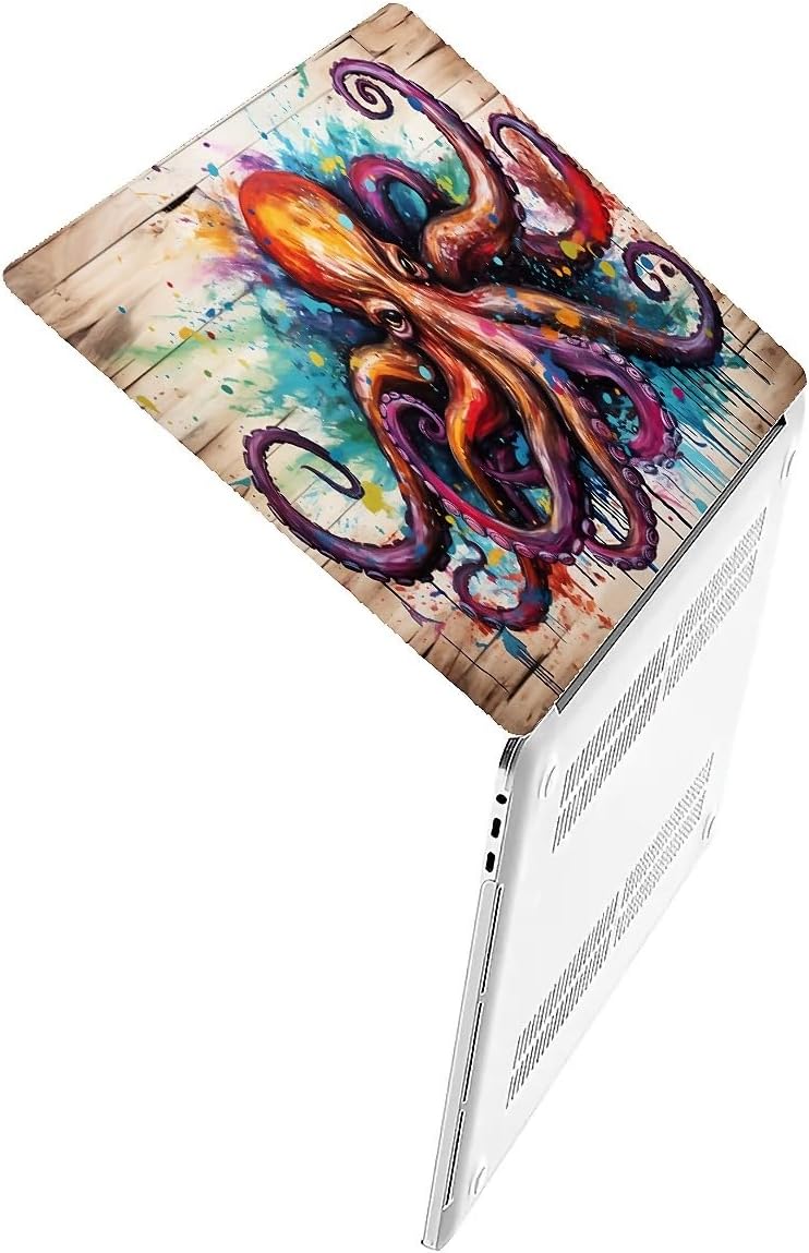 Compatible with MacBook Air 13.3 13.6 Inch Case 2022 2021 2020 2019 Plastic Hard Shell Case Cover,13.3 Air (A1932/A2179/A2337), Octopus