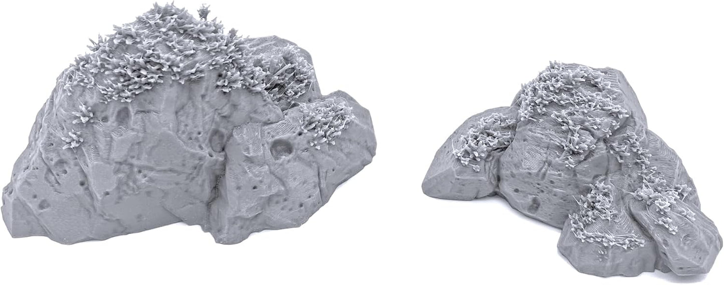 Swamp Scatter Rocks by Printable Scenery, 3D Printed Tabletop RPG Scenery and Wargame Terrain 28mm Miniatures