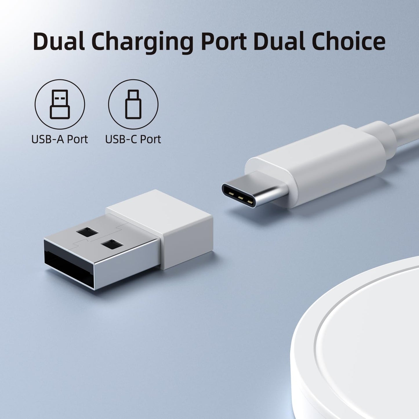 Magnetic Wireless Charger for iPhone 15W Wireless Charger Fast Mag Safe Wireless Charging Stand Pad Compatible for iPhone 16/16 Pro/Pro Max/15/14/13/12/Pro with Wall Charger for USB-A Converter, White