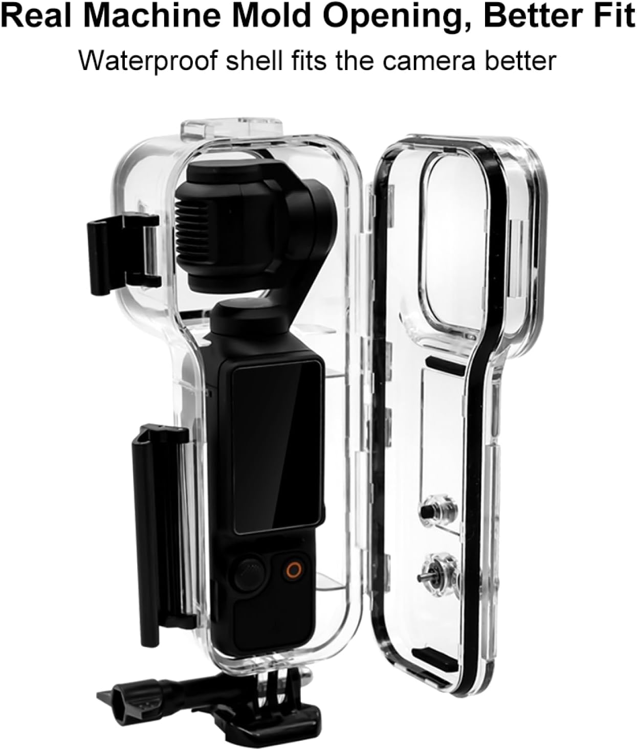 PULUZ Dive Case for DJI Osmo Pocket 3 Waterproof Case PC Protective Shell 45M/147FT Underwater Diving Housing Cover with Accessories for Osmo Pocket 3 Action Camera