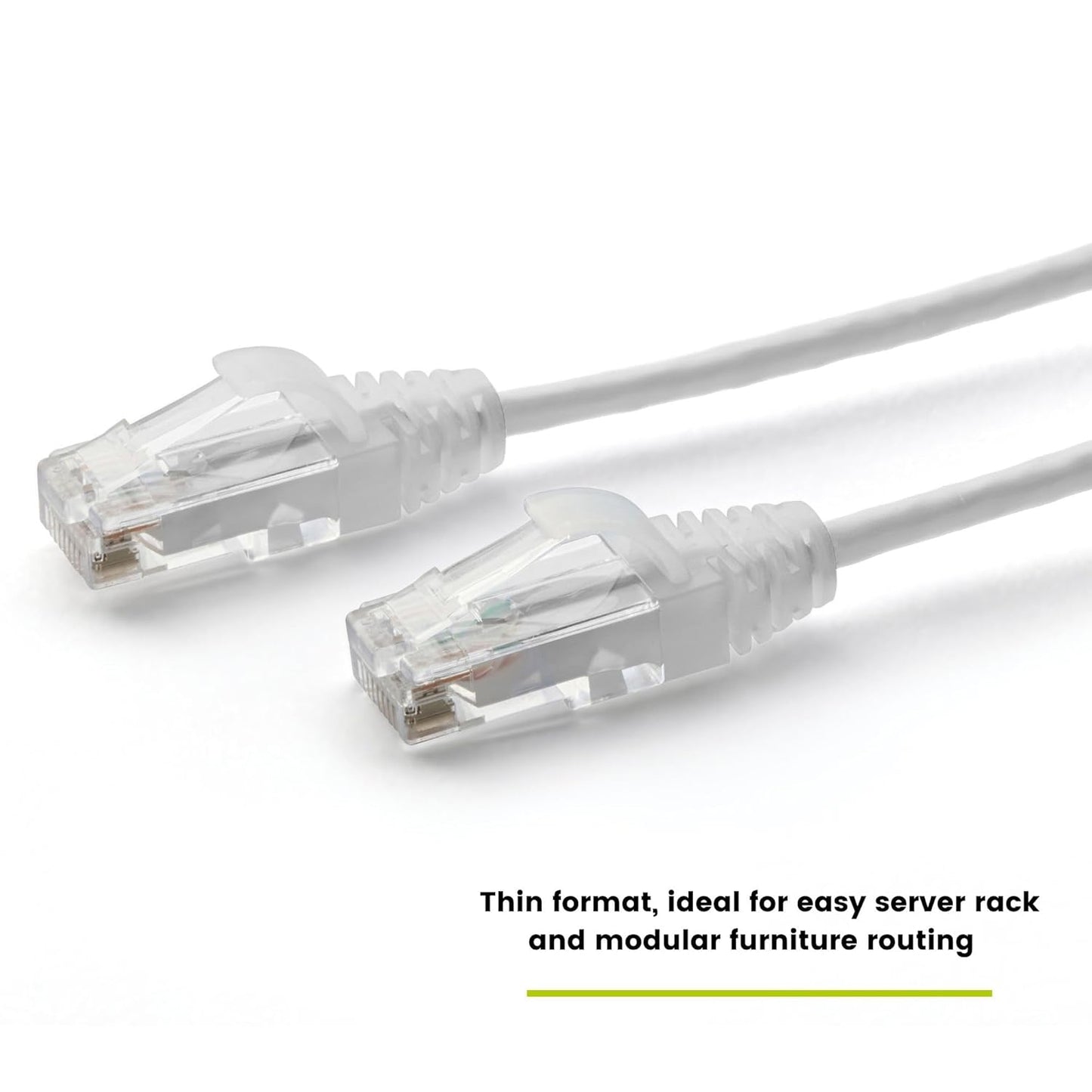 TRUECABLE Cat6 Component Rated Patch Cable, Unshielded (U/UTP), 1ft, White, 28AWG Solid Copper, Snagless 10G High-Speed Ethernet Cable, PoE++ 4PPoE 100W, UL Listed, RoHS-3, 5 Pack