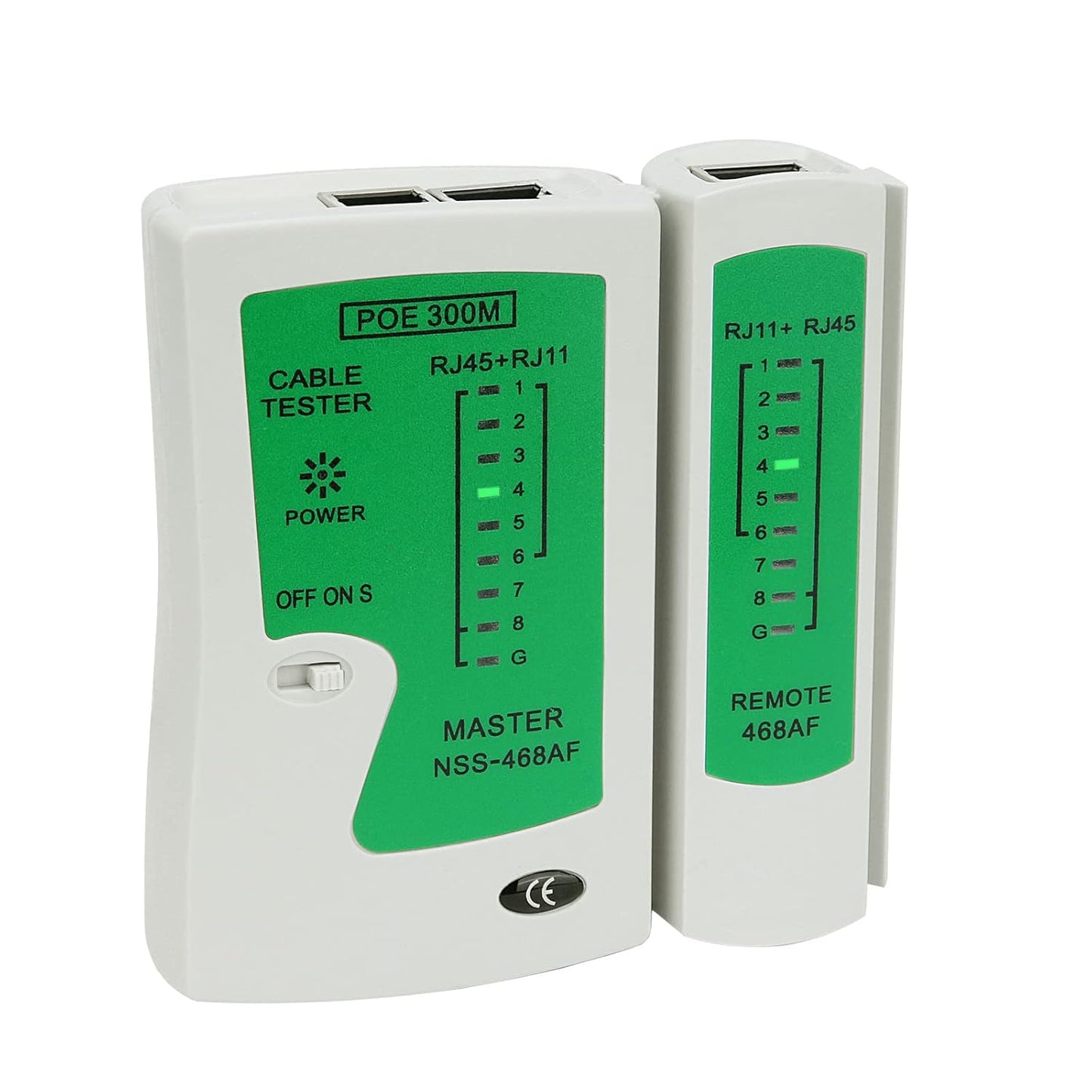 RJ45 Network Cable Tester with Mini Wire Stripper, Ethernet Cable Tester Tool for RJ11/RJ12/RJ45, Cat5e/Cat6/Cat7, POE Test, Continuity & Short Circuit Detector (Battery Not Included)
