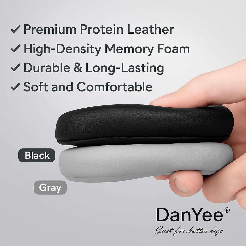 Premium Replacement Ear Pads for Bose QC2, QC15, QC25, QC35 I & II – Soft Protein Leather & Memory Foam Cushions – Enhanced Noise Isolation – Easy Installation Kit & Cleaning Cloth