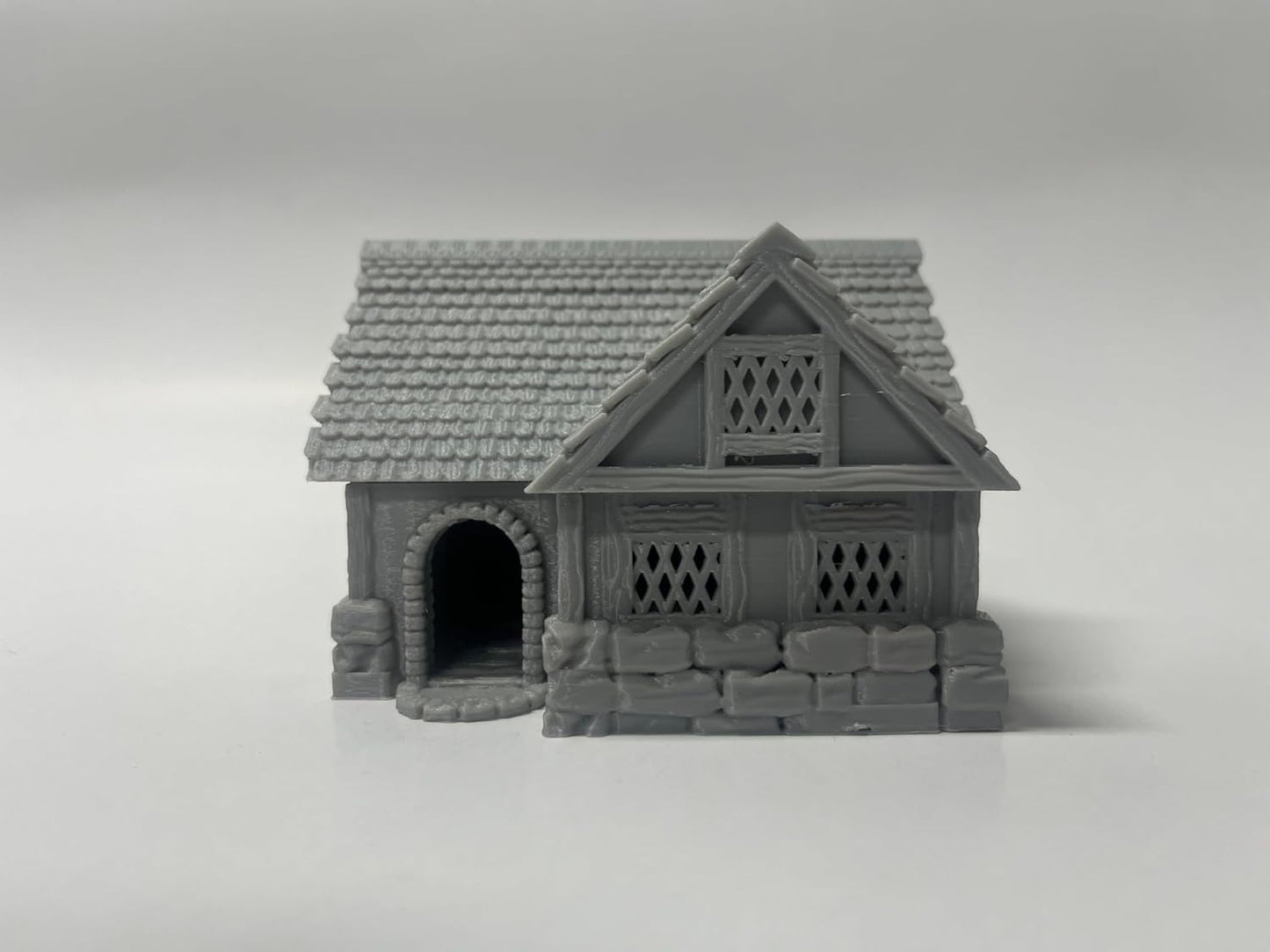 Paintable Tabletop Miniature Little Town Building Terrains Compatible with RPG War Games - 18mm Scale Dioramas Building Set Scenery with Medieval Architecture Style by HAUTICO (HVillageHouses1-1)