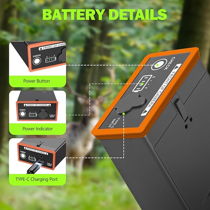 Power Mag Rechargeable Lithium Battery Pack - 2 Pack Upgrade 5000mAh Trail Camera Replacement Battery Pack, Compatible with Moultrie Edge, Edge PRO, Edge 2, Edge 2 PRO etc, Replace AA Batteries