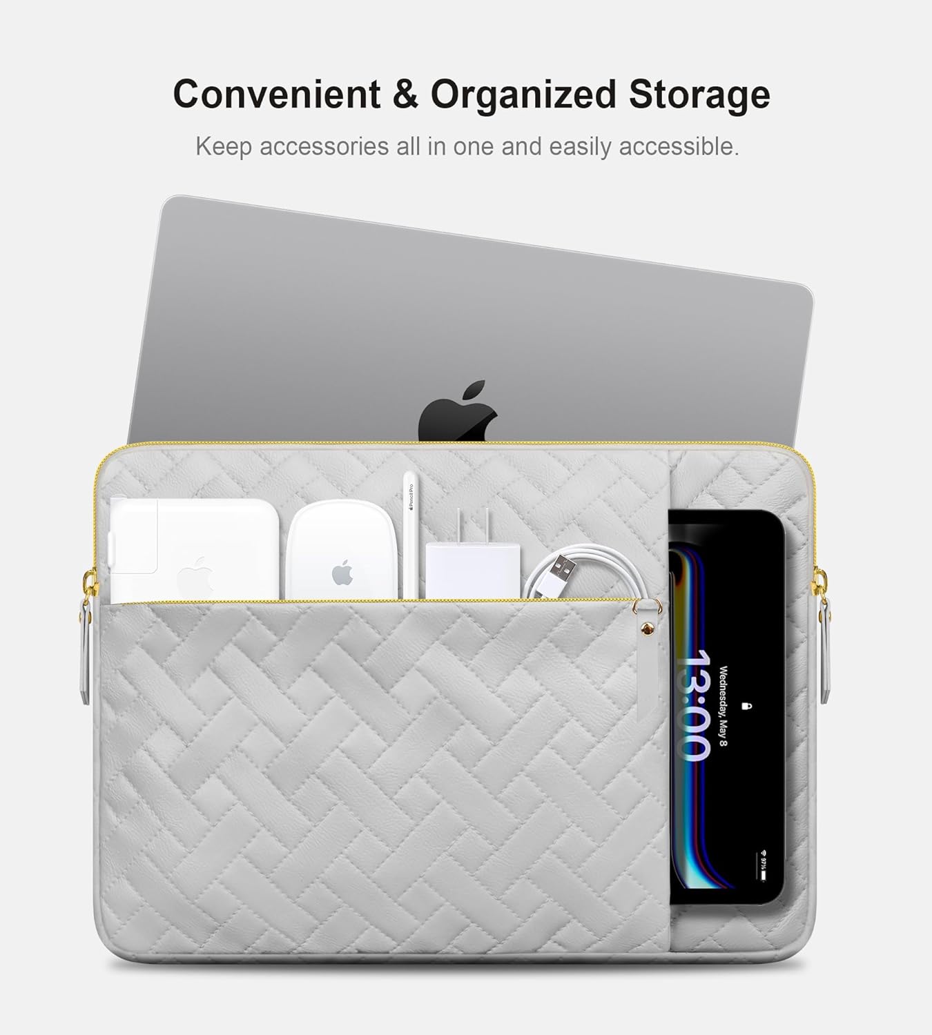 Lacdo 13 Inch Laptop Sleeve Case for 13 inch New MacBook Air M4 A3240 2025, M3 A3113, M2 A2681, M1 A2337 A2179 A1932 2024-2018 | 13" MacBook Pro M2/M1 A2338 A2251 A2289 Computer Bag, Space Gray